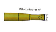पायलट एडेप्टर 6 ° / थ्रेड ड्रिल शंक मॉडल R25 रॉक ड्रिलिंग उपकरण
