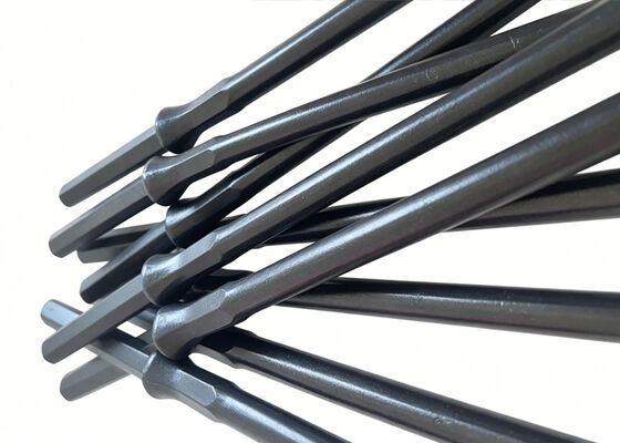 H19x108mm Length 228mm Forged High Manganese Hex Shank Integral Drill Rod For Hard Rock Mining Quarry