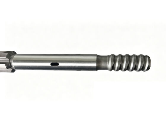 445mm COP 131 T38 बहाव शंक एडाप्टर हाइड्रोलिक रॉक ड्रिल के लिए उच्च शक्ति मिश्र धातु स्टील