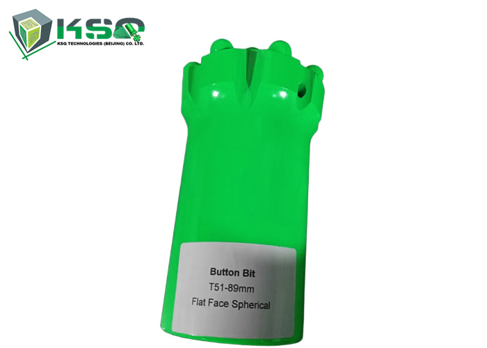 T51-89mm थ्रेड बटन बिट के साथ अर्ध-बैलिस्टिक कार्बाइड डिजाइन बेंच ड्रिलिंग के लिए