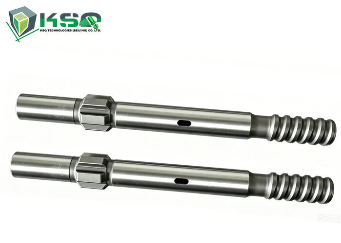 445mm COP 131 T38 बहाव शंक एडाप्टर हाइड्रोलिक रॉक ड्रिल के लिए उच्च शक्ति मिश्र धातु स्टील