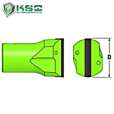 Tungsten Carbide Tapered Mining Drilling Bit Flat Chipways 38mm - 80mm