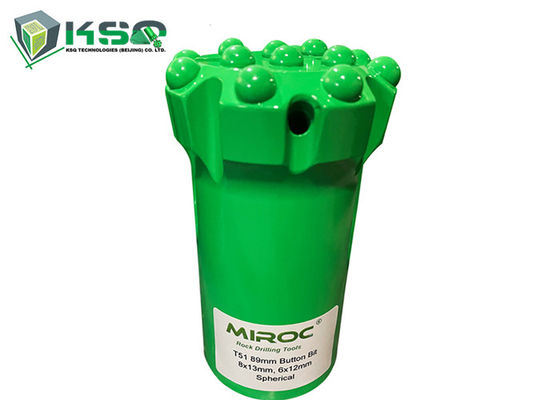 T38 76mm टंगस्टन कार्बाइड खनन उपकरण थ्रेड रॉक ड्रिल बटन बिट्स