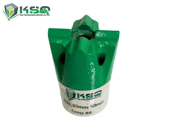 खनन थ्रेड के लिए H25 दीया 35mm-57mm बटन ड्रिल बिट