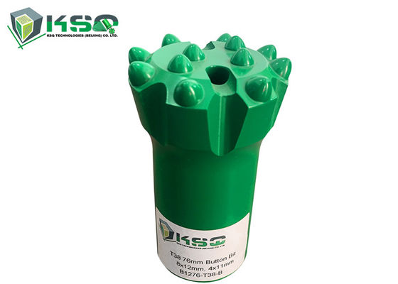 लॉन्ग सर्विस लाइफ़ ड्रिल T38 थ्रेडेड बटन बिट डायमीटर 76mm