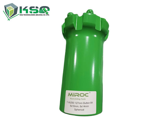 T-WIZ60 127mm थ्रेडेड बटन रॉक ड्रिल बिट खनन के लिए