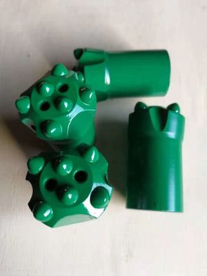 प्रेसिजन बटन ड्रिल बिट टिपर्ड रॉक बिट्स लंबे / लघु स्कर्ट रॉक 7/11/12 डिग्री ड्रिल रॉड के लिए