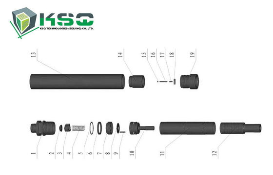 डीटीएच ड्रिलिंग टूल्स स्वामित्व वाली गर्मी उपचार प्रक्रिया डीटीएच 9 0-आई हथौड़ा