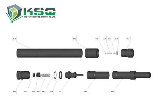 भूमिगत खनन डीटीएच ड्रिलिंग उपकरण डीटीएच 4.5 हैमर / डीटीएच 4.5-10 पिस्टन केस