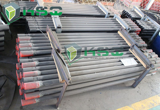 पुरुष - महिला धागा पिरोया ड्रिल रॉड टंगस्टन कार्बाइड सामग्री फ्लशिंग होल 14.5 मिमी