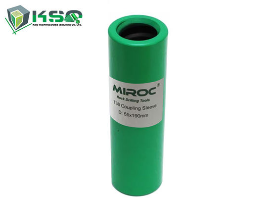 लंबे छेद ड्रिल कपलिंग आस्तीन T38 T45 R51 पूर्ण पुल 71 मिमी व्यास पिरोया