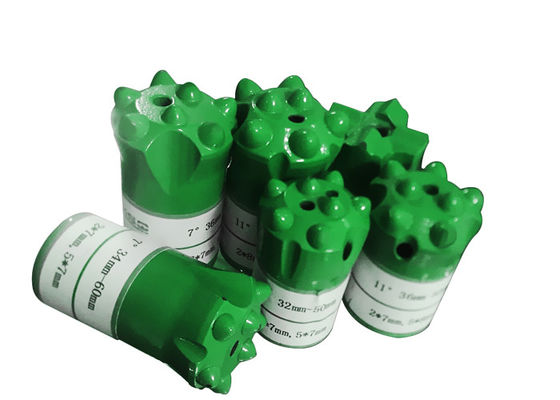 28 मिमी -41 मिमी लंबाई के साथ छोटे छेद रॉक ड्रिलिंग उपकरण के लिए टेपर कोयला खनन ड्रिलिंग बटन बिट